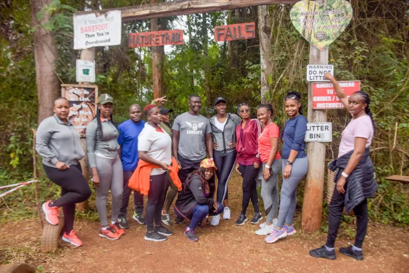 The JFS community on a group hike