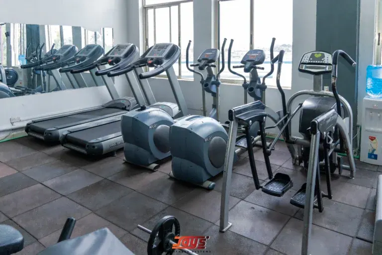 Cardio machines in a JFS-run gym