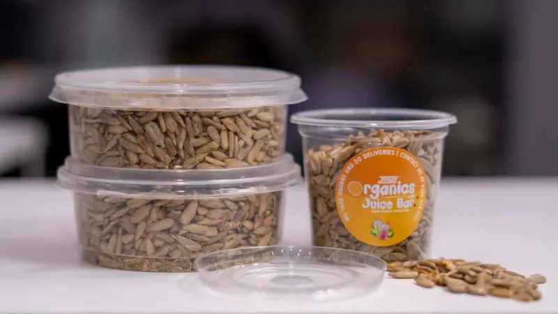 Healthy snack tubs from Jays Organics
