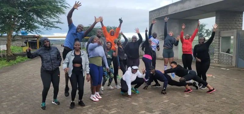 A JFS group after a morning walk
